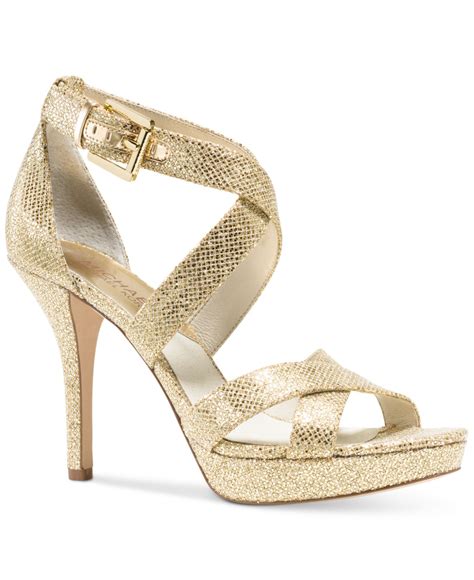 michael kors gold slippers